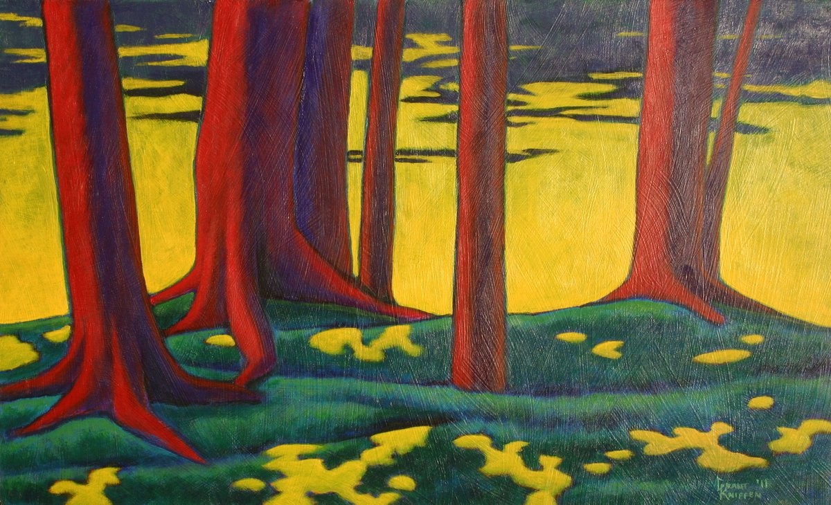Seven Trees in Red